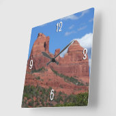 Eagle Rock I Sedona Arizona Travel Photography Vierkante Klok (Hoek)