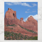 Eagle Rock I Sedona Arizona Travel Photography Wijn Etiket (Enkel label)