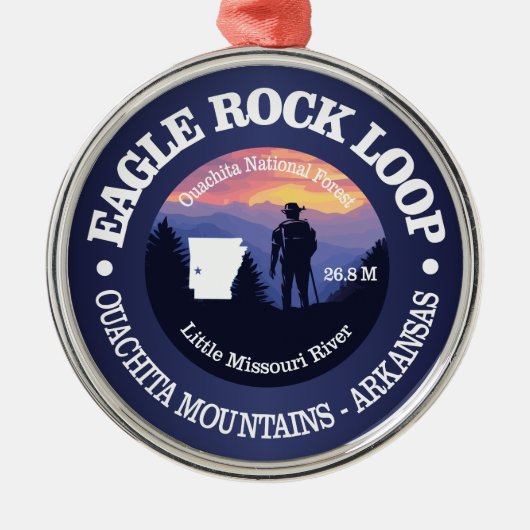Eagle Rock Loop (rd2) Metalen Ornament (Voorkant)