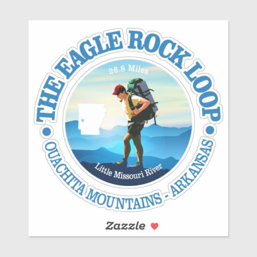 Eagle Rock Loop Trail (Hiker C) Sticker (Vel)