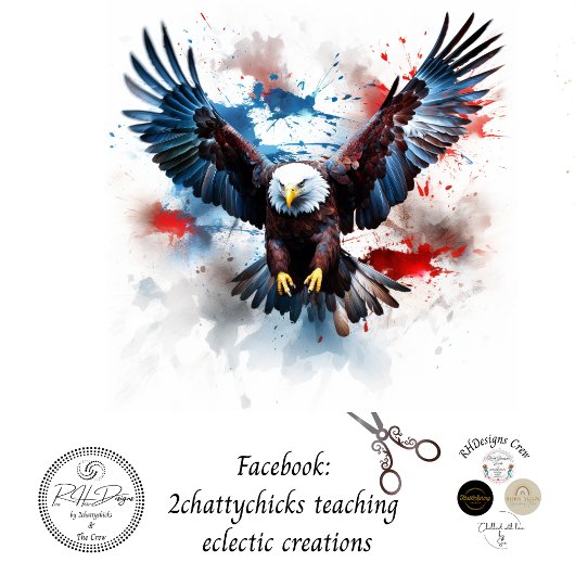 Eagle Rood Wit Blauw Decoupage Tissuepapier