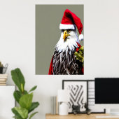 Eagle Santa Claus | AI Art Poster (Thuiskantoor)