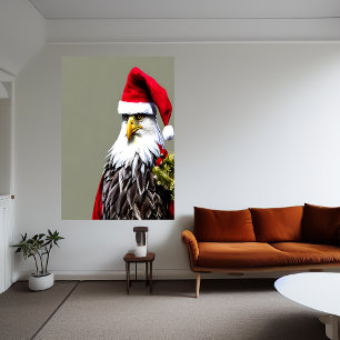 Eagle Santa Claus   AI Art Poster
