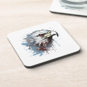 Eagle schilderij bier onderzetter (Linkerzijde)