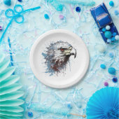 Eagle schilderij papieren bordje (Feest)