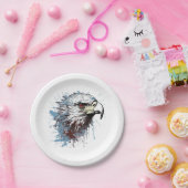 Eagle schilderij papieren bordje (Feest)