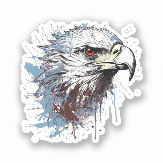 Eagle schilderij sticker (Voorkant)