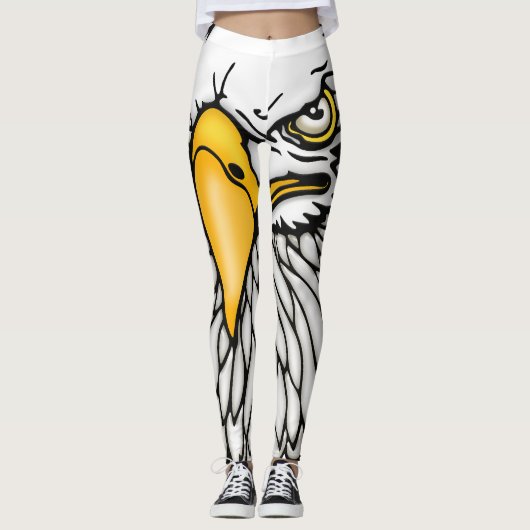 Eagle schopende gezichtveren leggings (Voorkant)