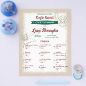 Eagle Scout Court of Honor Program Flyer (Enkel)