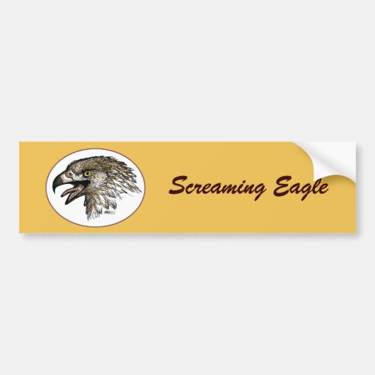 Eagle Screaming Bumpersticker (Voorkant)