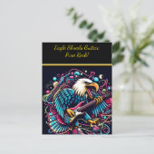 Eagle Shreds Gitaar in Neon Glow Briefkaart (Staand voorkant)