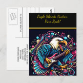 Eagle Shreds Gitaar in Neon Glow Briefkaart (Voorkant / Achterkant)