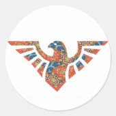 Eagle Silhouet 08 Ronde Sticker (Voorkant)