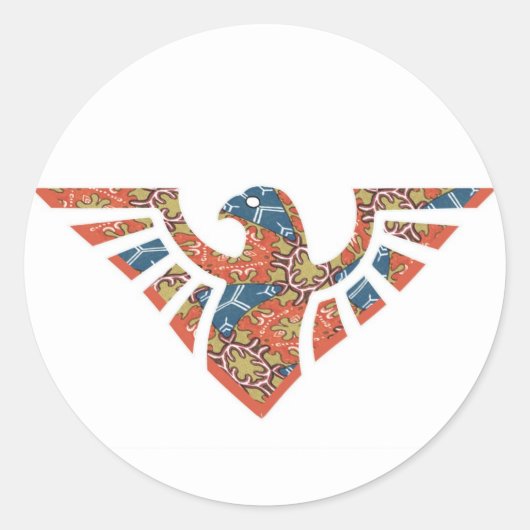 Eagle Silhouet 08 Ronde Sticker (Voorkant)