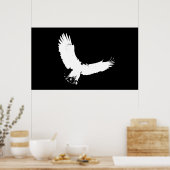Eagle Silhouet Poster Print Kale Adelaar in Vlucht (Keuken)