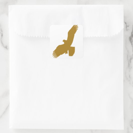Eagle Silhouette Vierkante Sticker (Tas)