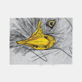 Eagle Sketch Face Wall Art Fleece Deken (Voorkant (Horizontaal))