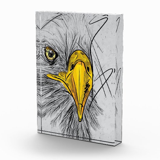 Eagle Sketch Face Wall Art Fotoblokken (Rechts)