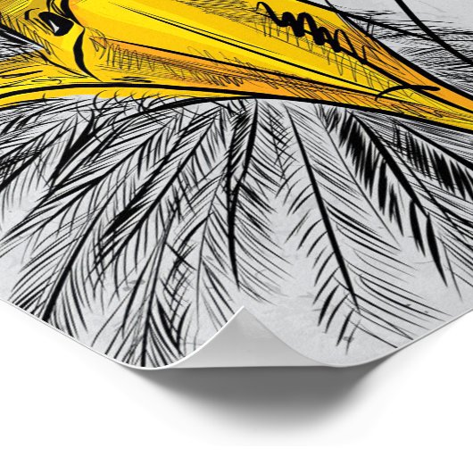 Eagle Sketch Face Wall Art Poster (Hoek)