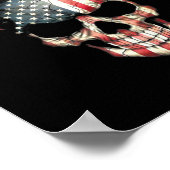 Eagle Skull Amerikaanse vlag Poster (Hoek)