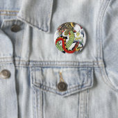 Eagle & Snake Japans Tattoo Design Ronde Button 5,7 Cm (In situ)