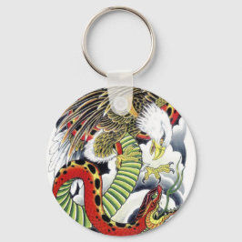 Eagle & Snake Japans Tattoo Design Sleutelhanger