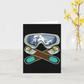Eagle Snowboarder Snowboarder Goggles Retro Snowb Kaart (Gele Bloem)