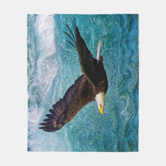 Eagle Soaring boven het Storm Fleece Deken (Voorkant)