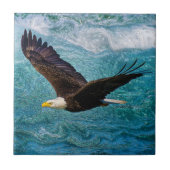 Eagle Soaring boven het Storm Tegeltje (Voorkant)