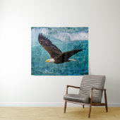 Eagle Soaring boven het Storm Wandkleed (In Situ (horizontaal))