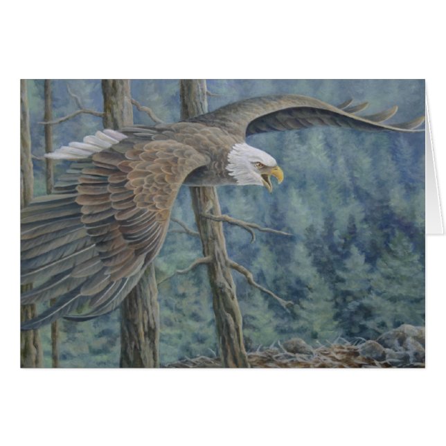 Eagle Soaring Card (Voorkant Horizontaal)