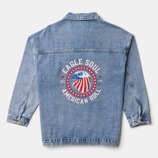 Eagle Soul American Roll 4th of July Celebration Denim Jacket (Achterkant)