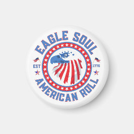 Eagle Soul American Roll 4th of July Celebration Magneet