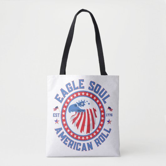 Eagle Soul American Roll 4th of July Celebration Tote Bag (Voorkant)