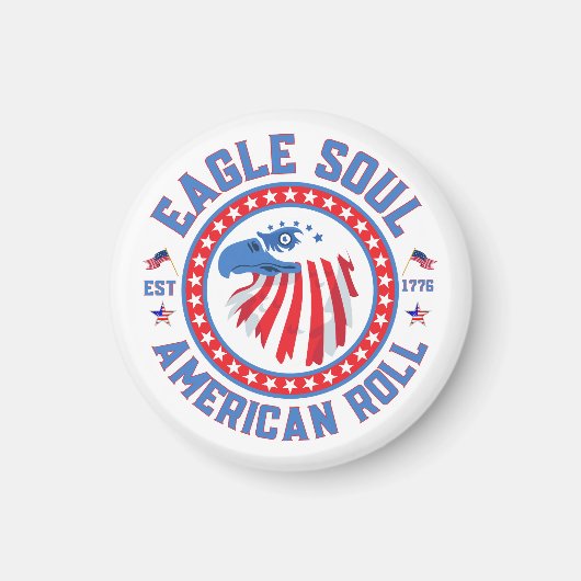 Eagle Soul Amerikaanse Rol 4 juli-viering Magneet (Voorkant)
