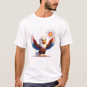 Eagle Sparkler 4 juli T-shirt (Voorkant)