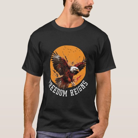 Eagle Spirit Mannen Zwart T-shirt (Voorkant)