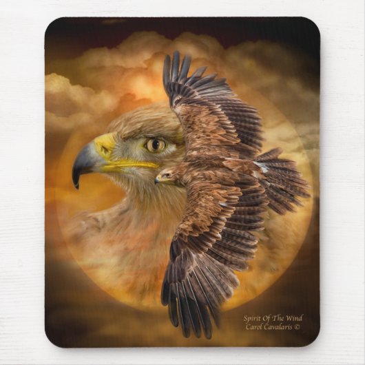 Eagle-Spirit van de windkunst Mousepad Muismat (Voorkant)