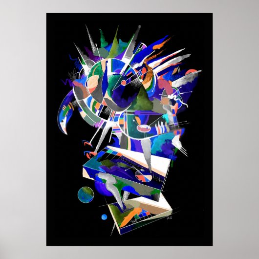 Eagle splash neon poster (Voorkant)