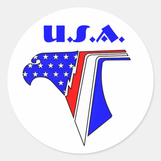 EAGLE STARS, VERENIGDE STATEN RONDE STICKER (Voorkant)