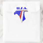 EAGLE STARS, VERENIGDE STATEN RONDE STICKER (Tas)