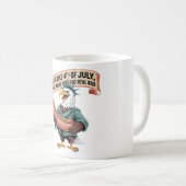 Eagle Statue Hot Dog 4 juli Humor Koffiemok (Voorkant rechts)