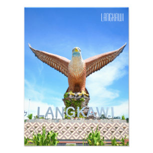 Eagle Statue Langkawi Maleisië Reizen Souvenir Foto Afdruk