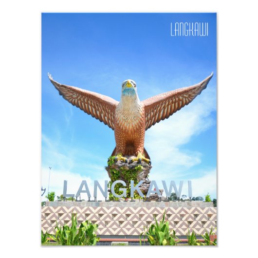 Eagle Statue Langkawi Maleisië Reizen Souvenir Foto Afdruk (Voorkant)