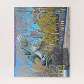 Eagle Statue New York. kerstcadeautjes Legpuzzel (Verticaal)