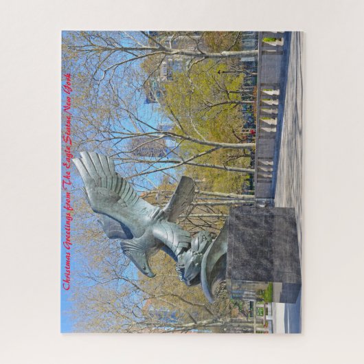 Eagle Statue New York. kerstcadeautjes Legpuzzel (Verticaal)