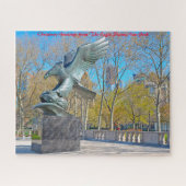 Eagle Statue New York. kerstcadeautjes Legpuzzel (Horizontaal)