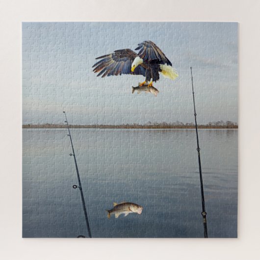 Eagle Stealing Bass Gevist Legpuzzel (Verticaal)