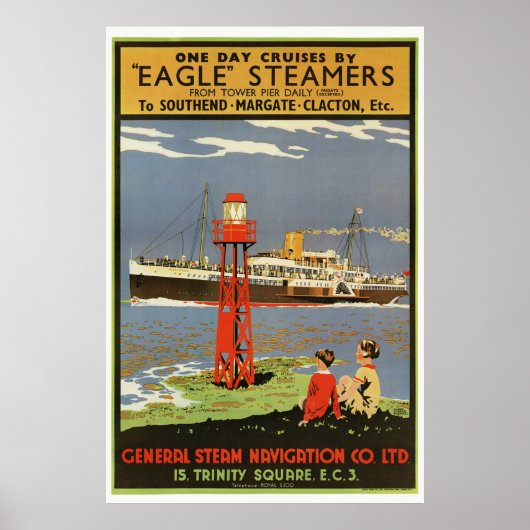 Eagle Steamers UK Vintage Poster 1935 (Voorkant)