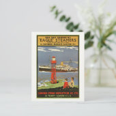 Eagle Steamers UK Vintage Poster 1935 Briefkaart (Staand voorkant)